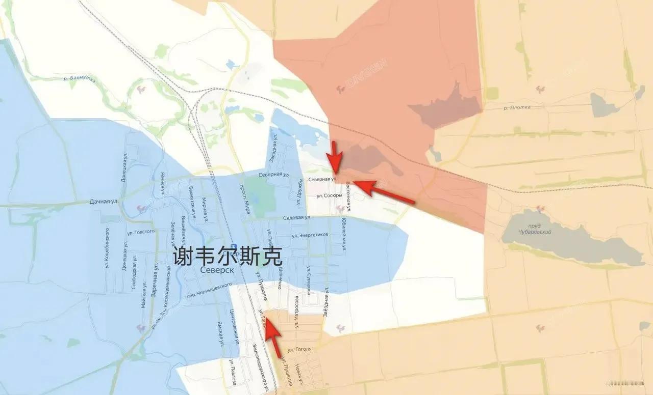 为了加快进攻节奏，俄军南部集群的部队从北部和东北部攻入谢韦尔斯克东方街、科舍沃伊