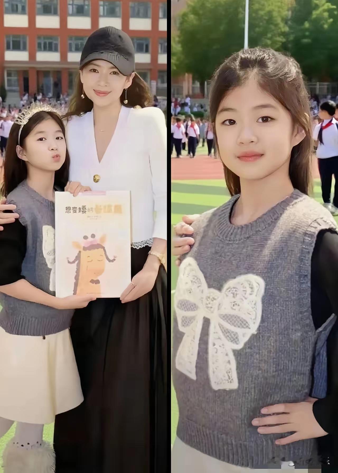 基因这玩意儿确实是门玄学，不服不行。刚才刷到章子怡发的那组给闺女庆生的图，有一