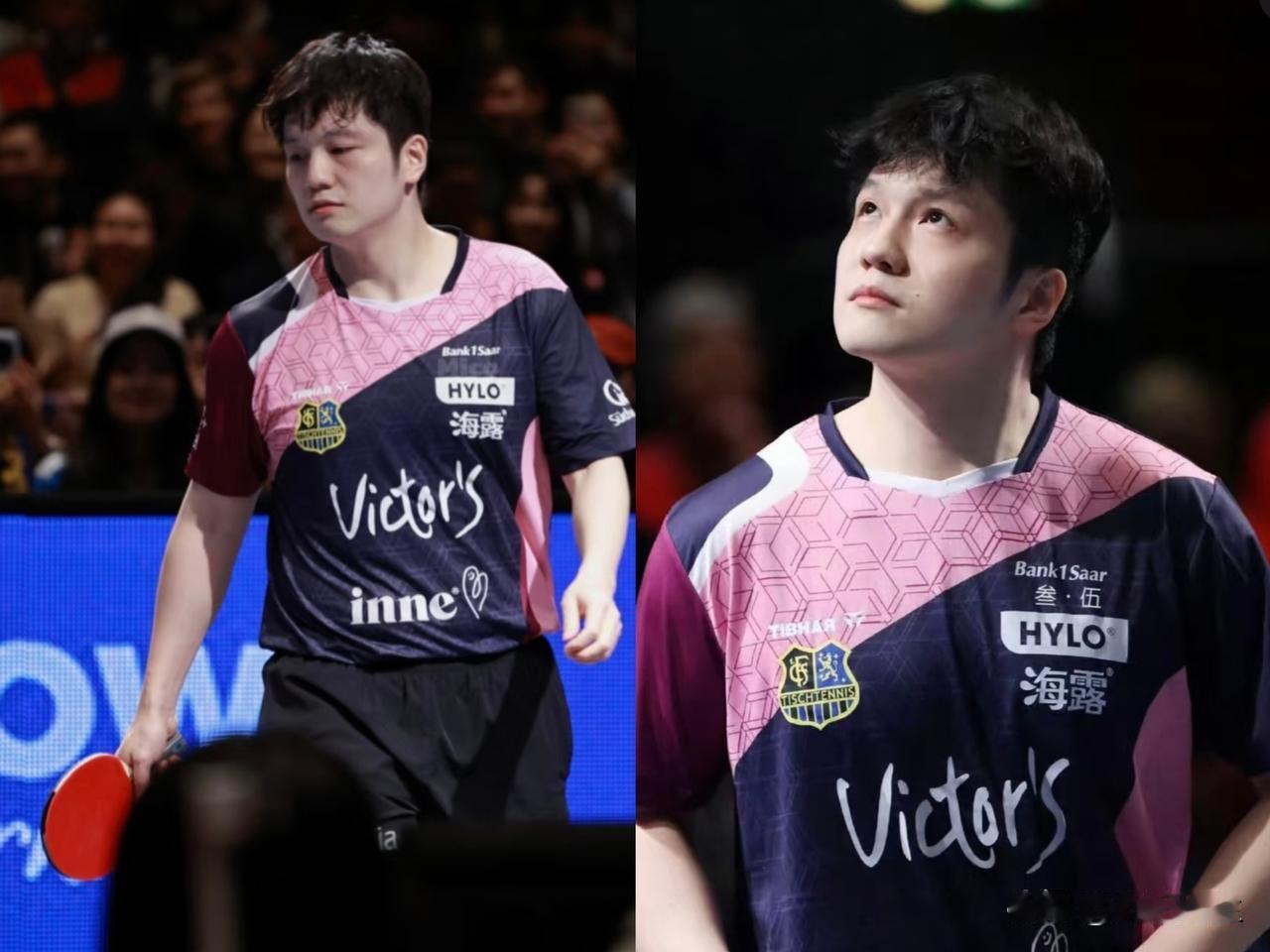 真是服了樊振东这个显眼包！穿着一身“猛男粉”上场，不知道的还以为是来卖萌的。