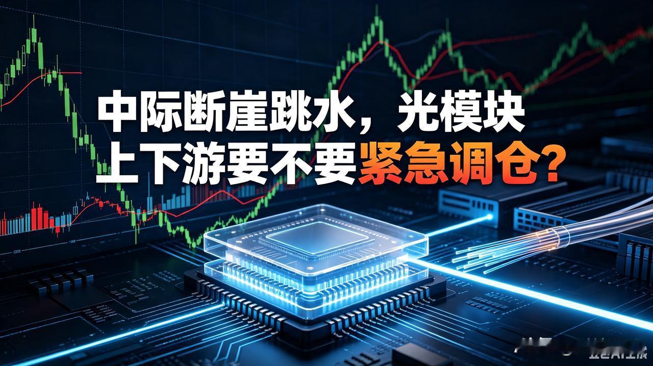 中际断崖跳水，光模块上下游要不要紧急调仓？中际旭创午后断崖大跌，光模块板块