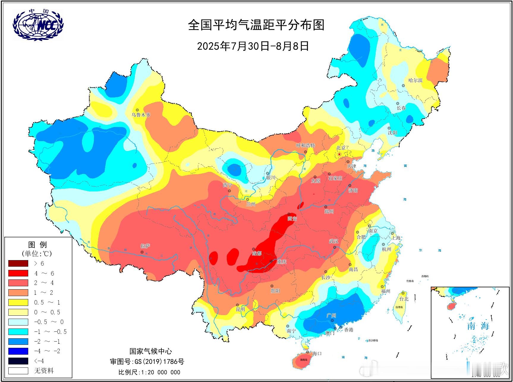 【初伏和中伏热到前三】今年中伏（7月30日-8月8日），全国面积加权平均气温23