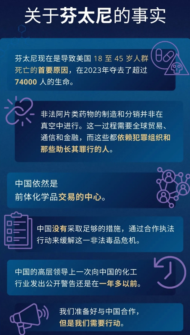 大网红美国驻华大使馆刚刚发帖，再次将大美利坚芬太尼泛滥的黑锅盖在本国头上！本国