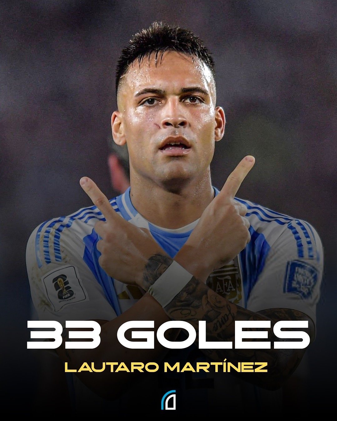 🇦🇷⚽不算梅西，阿根廷国家队进球榜⚽️：1️⃣劳塔罗—-332️⃣迪马利
