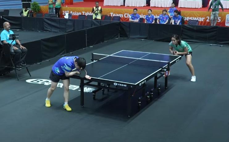 恭喜孙颖莎零封对手，中国队总比分2:0第一局莎莎上手慢，对方机会不少，