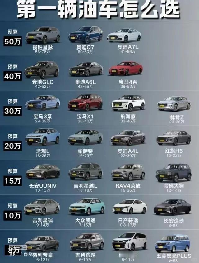 人生第一台燃油车选购指南很多新手选购首台燃油车，纠结耐用、家用、面子、操控，这