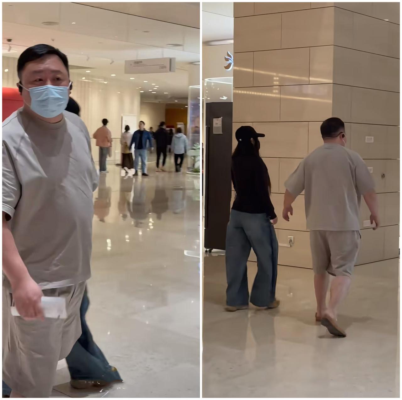 阎鹤祥带妻子看话剧，短裤、拖鞋很悠闲，祥嫂产后露面身材恢复的超好！德云社阎鹤祥带