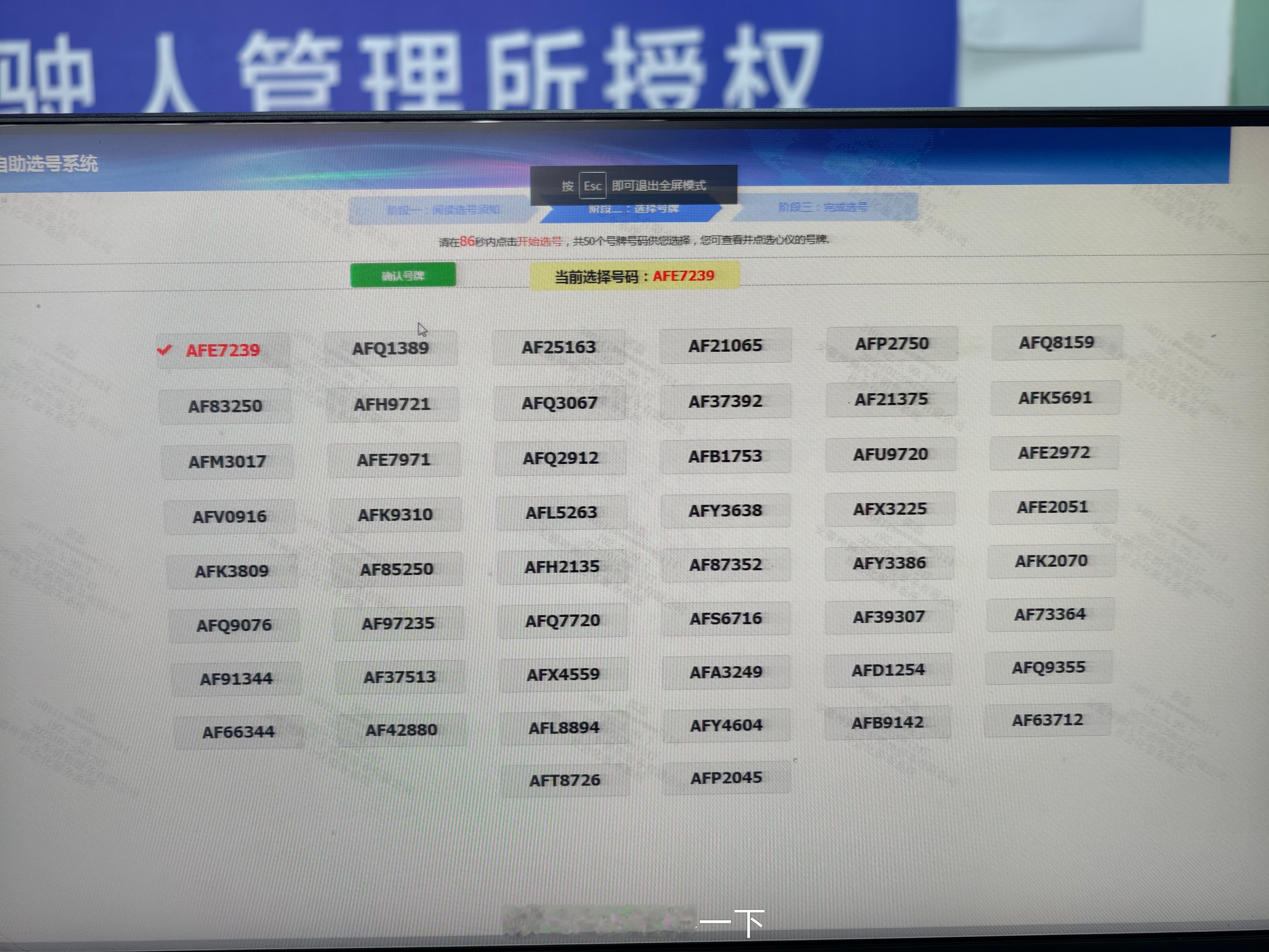 选车牌，大家觉得哪个好？​​​