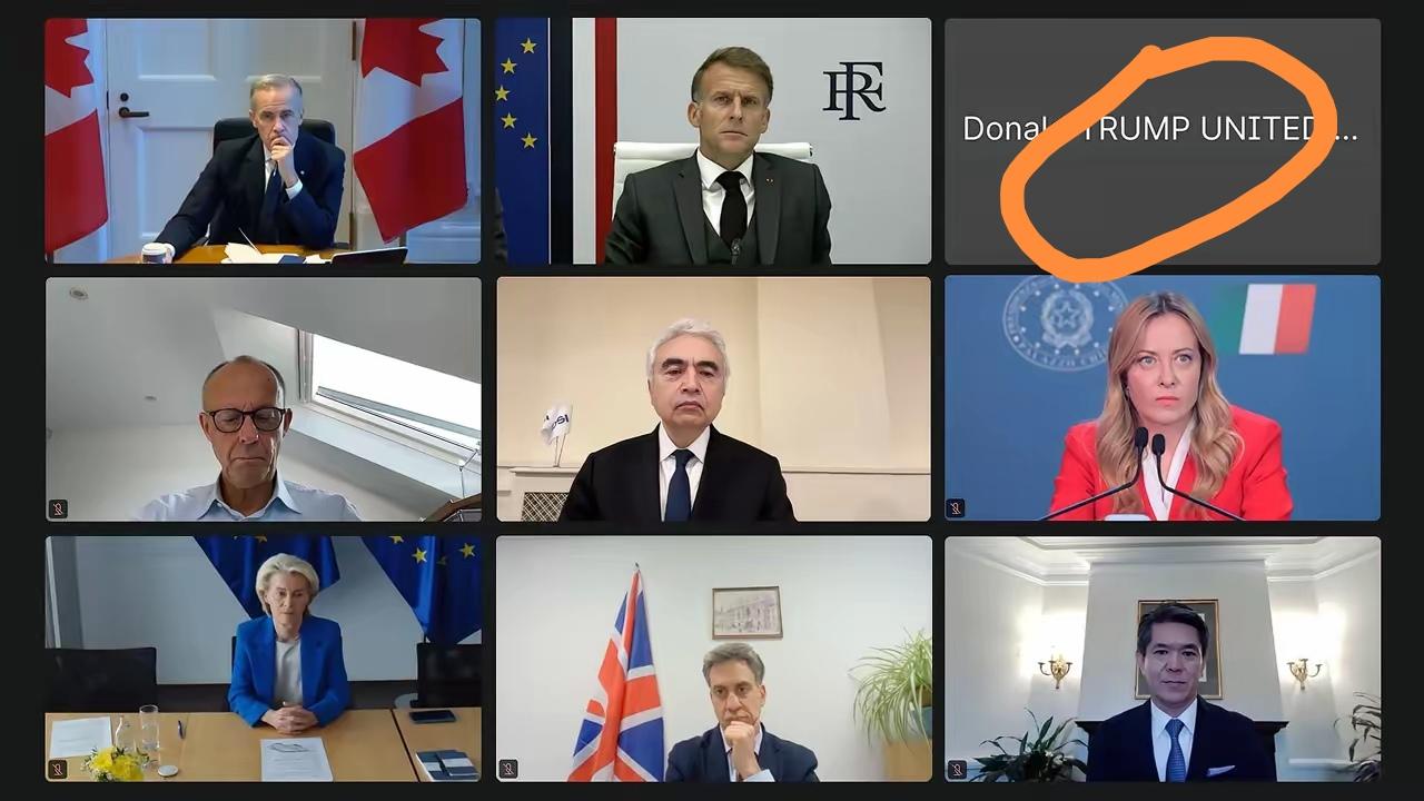 G7视频会议，特朗为什么不开摄像头？真正原因很少人想到。特朗普是一个真性子人