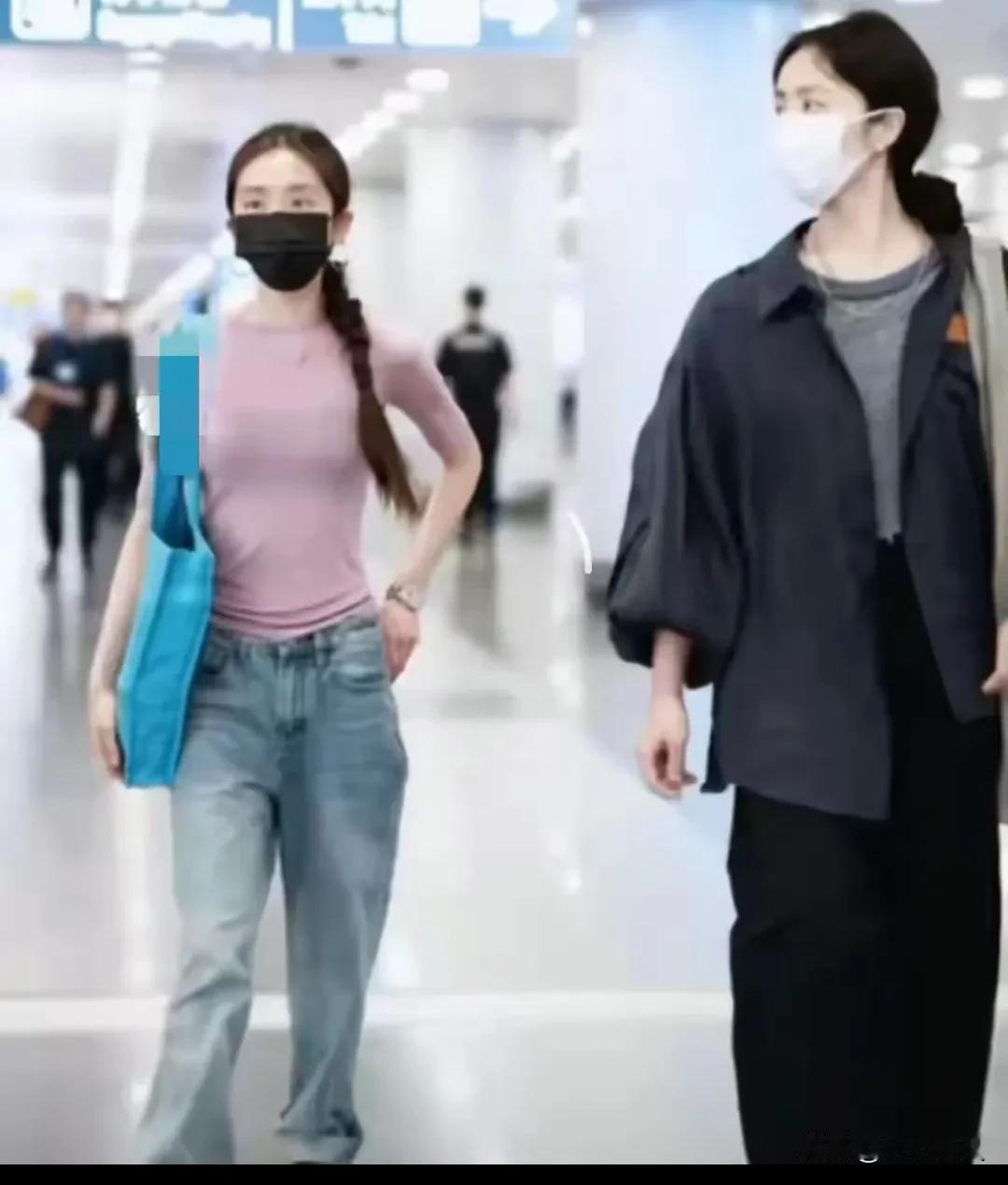 孙莉和女儿从美国归来！孙莉和黄磊也会抽空去美国短暂的陪读，19岁黄多多戴夸张耳环