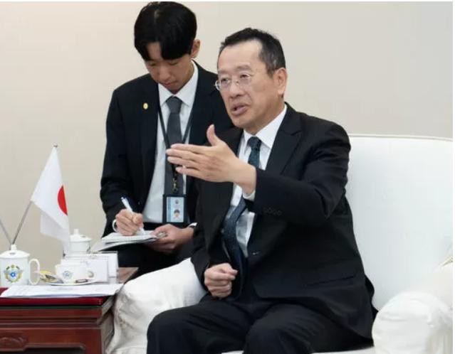 会见日本前法务大臣　顾立雄叫嚣：深化台日防务事务台防务主管顾立雄今天（24日