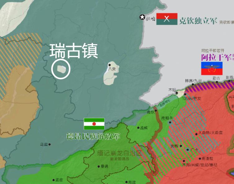 克钦独立军成功攻入瑞古镇城区！目前在克钦邦的南部区域，缅甸政府军只控制两个大