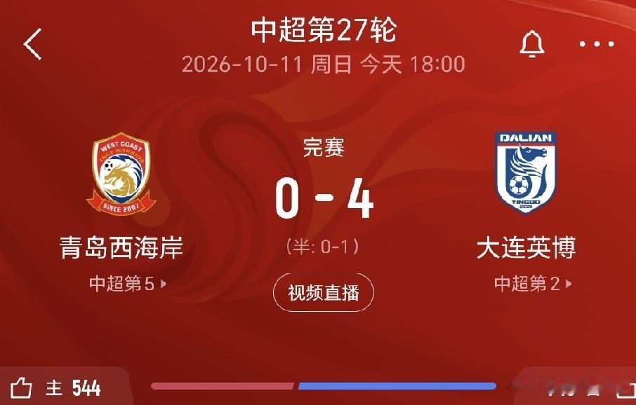 打铁还需自身硬！随着青岛西海岸0：4完败大连英博，成都蓉城想要依靠青岛西海岸阻击