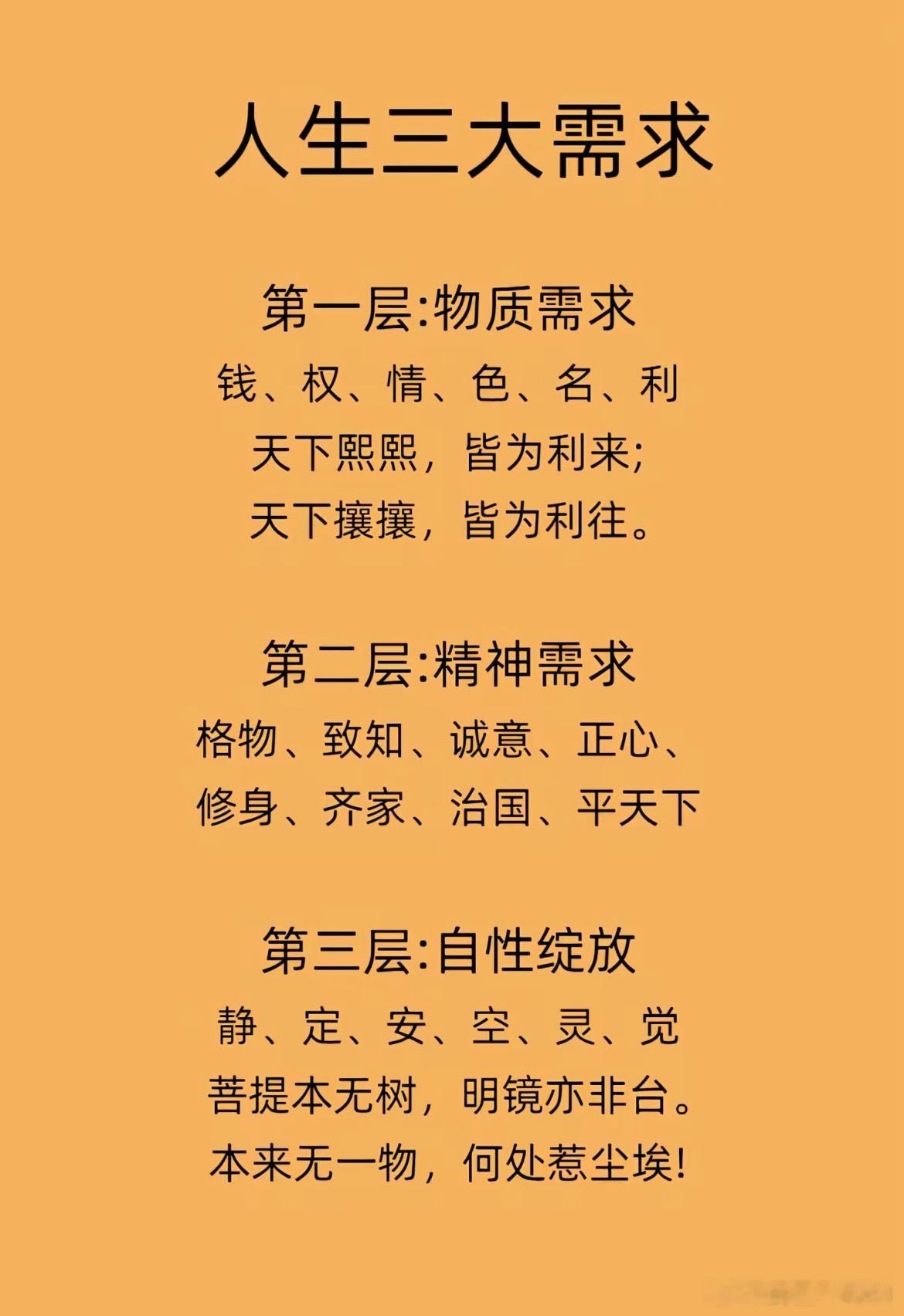 人生三大需求