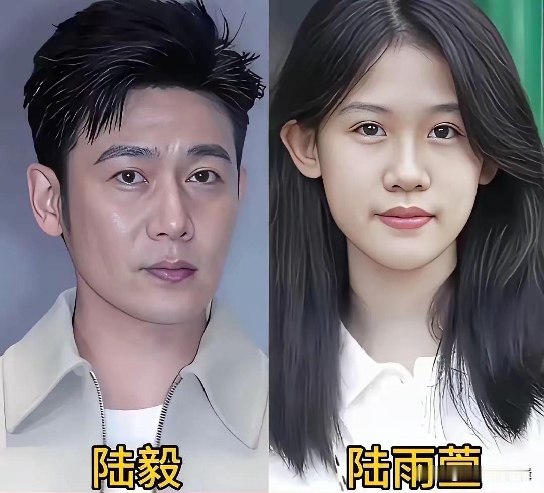漂亮女儿配上帅气爸爸，这遗传基因太强大。爸爸当年风度翩翩，女儿长大之后明艳动人，