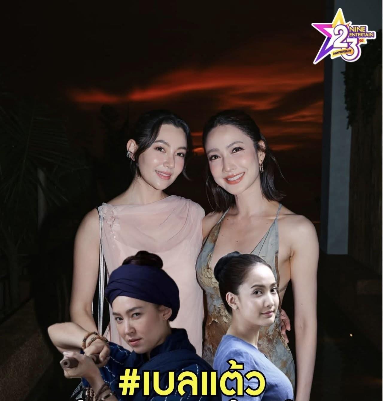 #泰国娱乐#娱乐圈好闺蜜。。Bella去芭提雅参加了Taew新餐厅的开业活动，