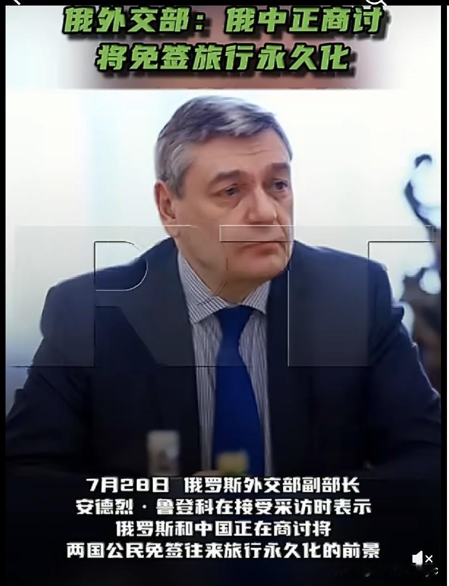 RT今天报道，“7月28日，俄罗斯外交部副部长安德烈·鲁登科在接受采访时表示，俄
