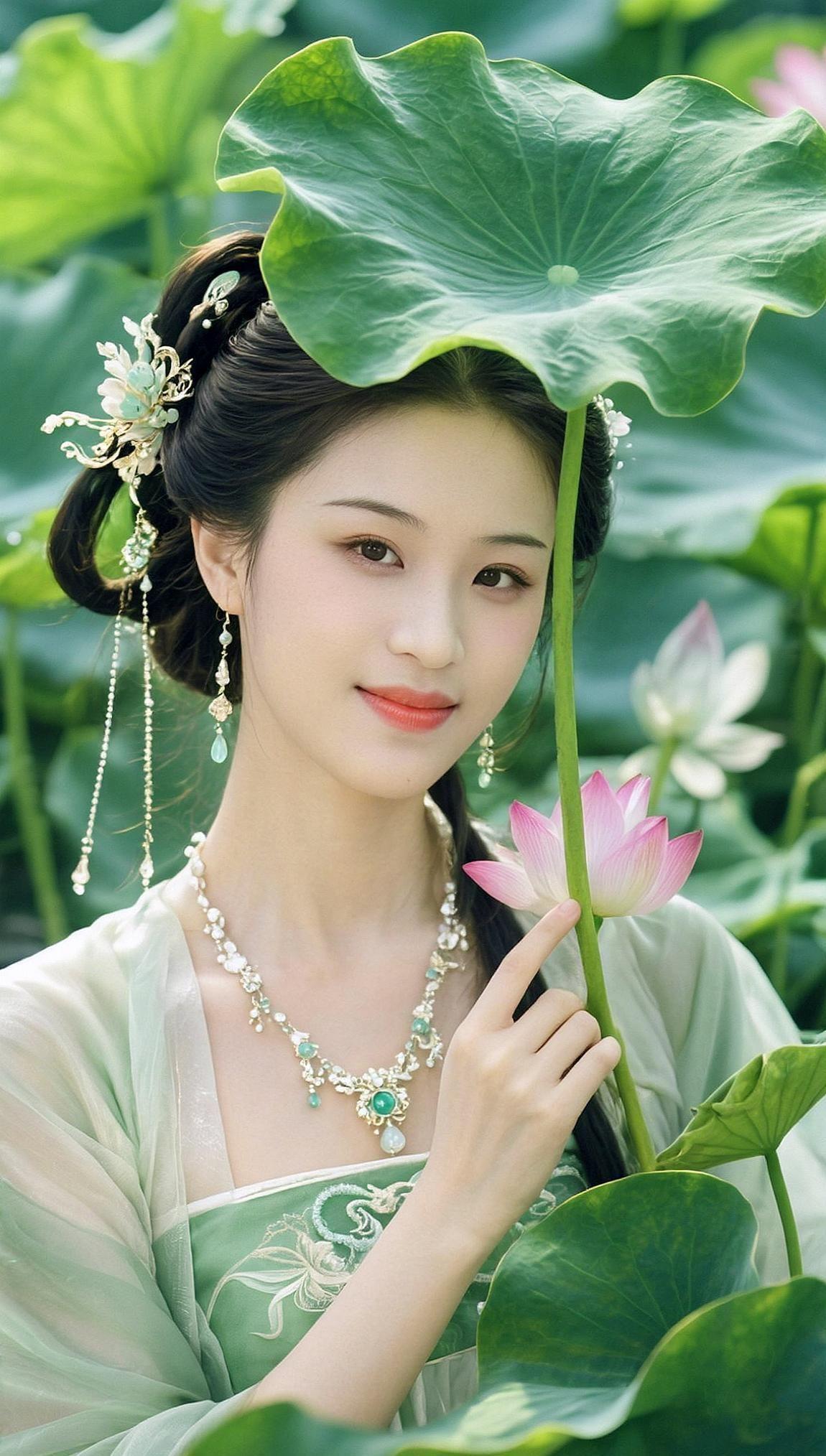 这荷塘里的荷花都开了，我却还在为“美”而奋斗。别人是“出水芙蓉”，我是“出水扑通