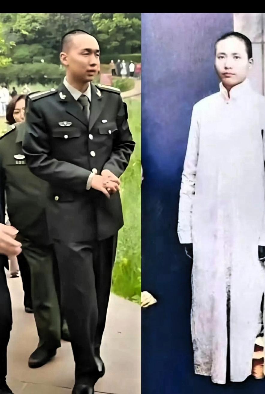血脉相连、传承之美，基因的神奇真强大啊！恰同学少年，风华正茂。伟人的后人与他