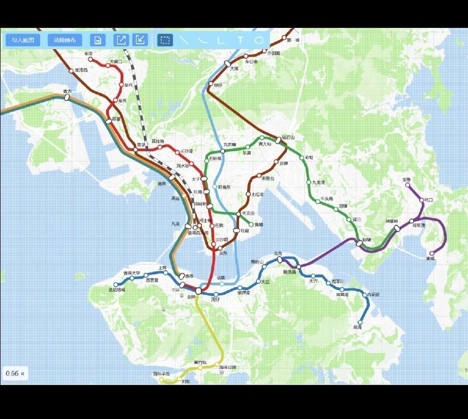 香港地铁完整路线图，香港出行方便吗？[捂脸哭]和北京北呢？[捂脸哭][捂脸哭]
