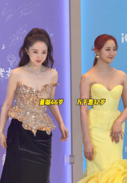 万千惠跟董璇同款，万被董璇秒成渣渣子，董璇比她年龄大的不少，但是年纪小的完全被碾