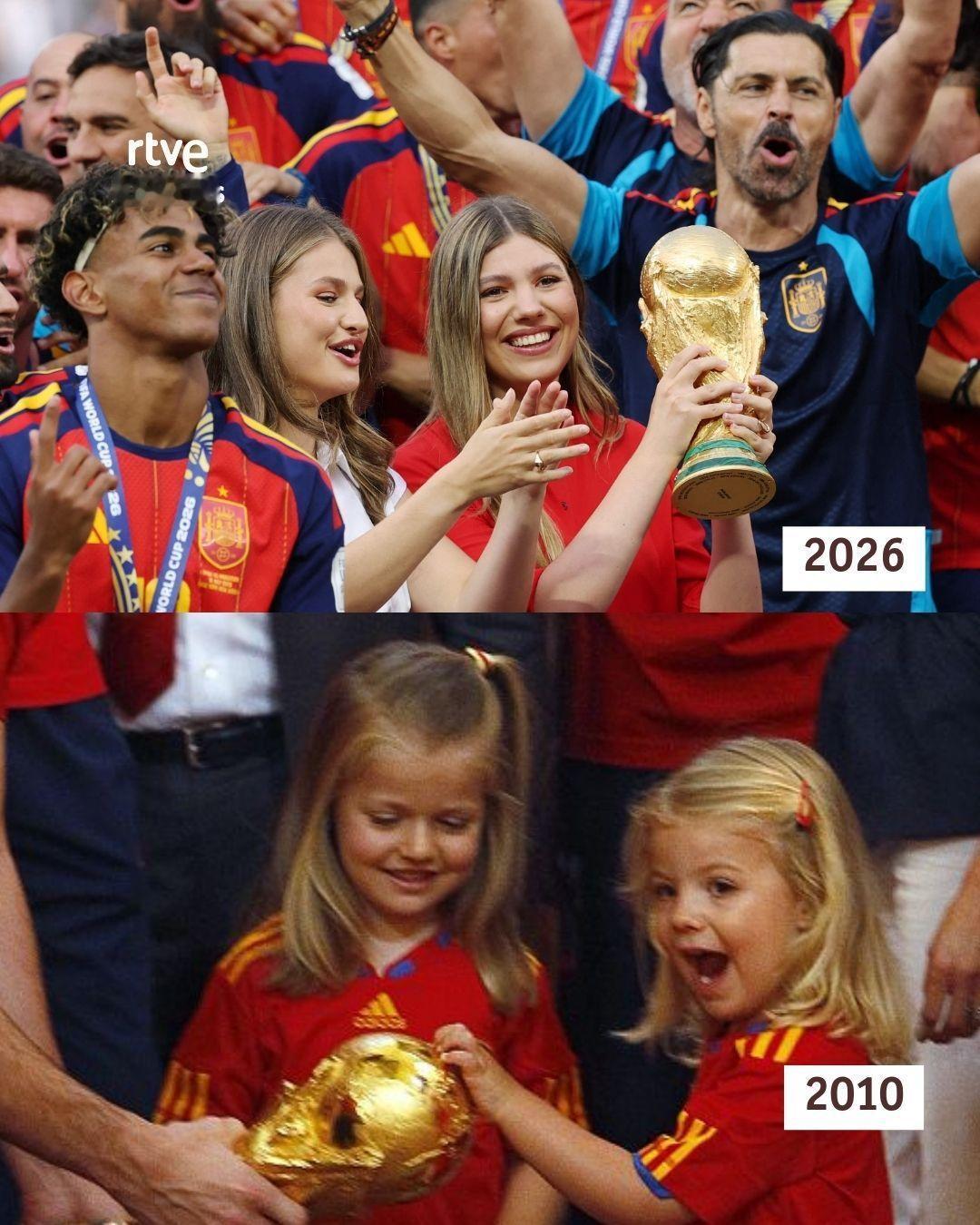 ​  2026年美加墨世界杯决赛，西班牙1-0击败阿根廷夺冠，国王费利...