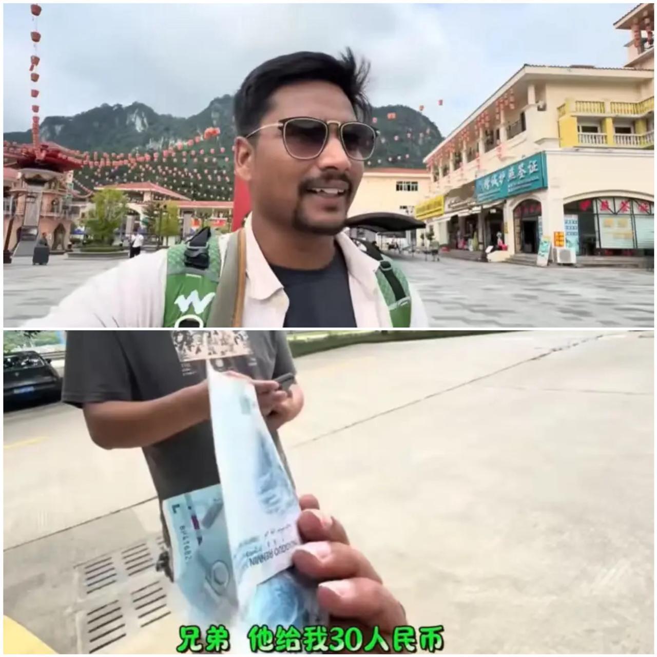 这个三哥从越南进入广西，想穷游中国，到了广西后想搭便车去南宁，但是没人愿意让他搭