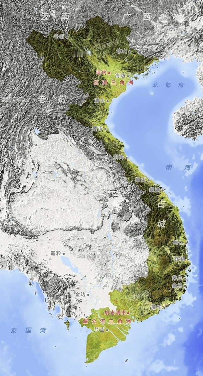越南虽然面积不大，33万平方公里，还不如我国云南省，但国土质量是真高。 在东