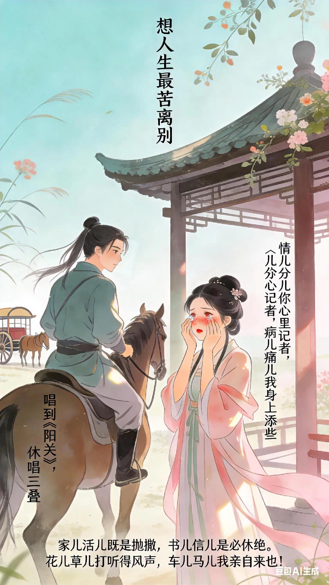 《双调》折桂令忆别、刘庭信。想人生最苦离别。唱到《阳关》，休唱三叠。急煎
