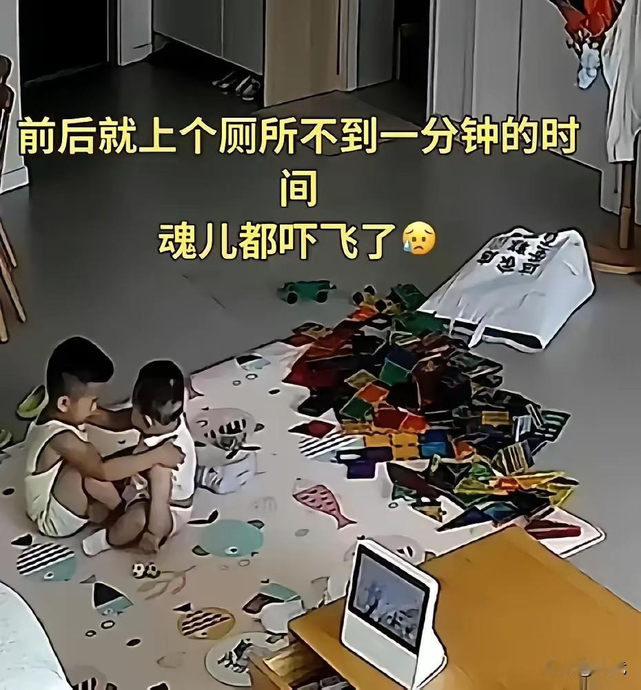 妈妈刚去厕所两分钟，三岁的哥哥就踮脚把十个月的弟弟从婴儿车里抱出来。监控清清楚楚