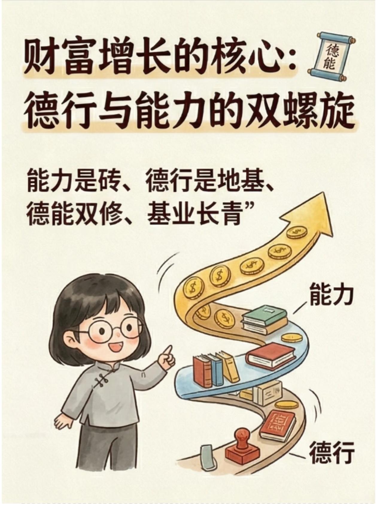 真正长久的财富，从来不是赚快钱，而是德能双修曾国藩曾说：“德不配位，必有灾