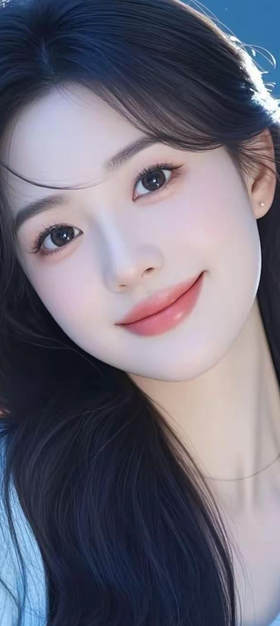 温柔微笑，阳光下的美丽少女🌞💖