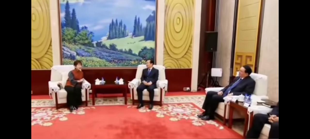 国家从来不忘记他的赤子，洪秀柱新疆座上嘉宾。一个的国民党前主席待遇优渥，即使封