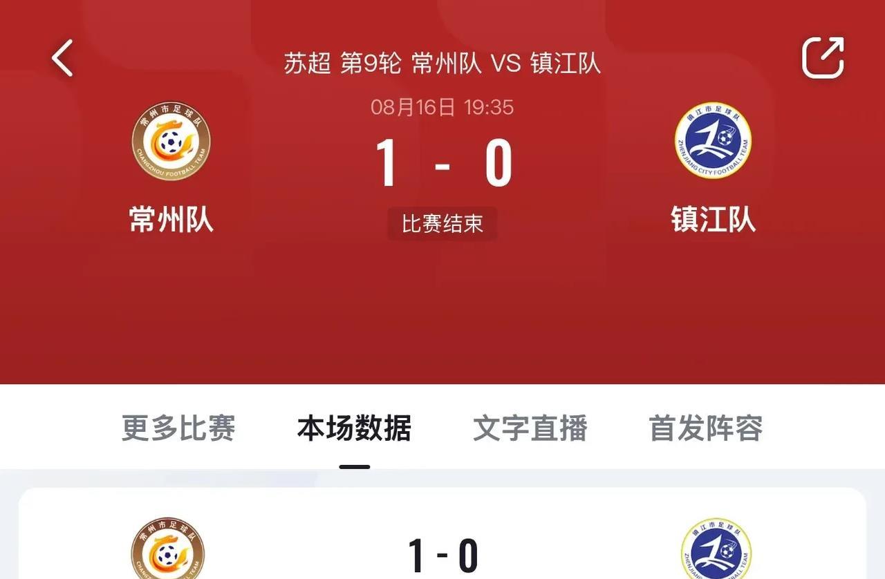 常在江边走，怎能不进球？1：0，常州拿回最重要一笔，一个进球，三个积分，晋升一