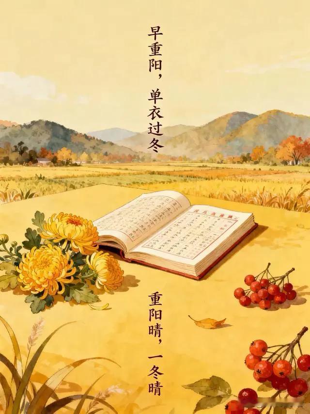 60年一遇！今年重阳比霜降早5天，老农一看就知：冬天是暖是冷？正常节气时序里