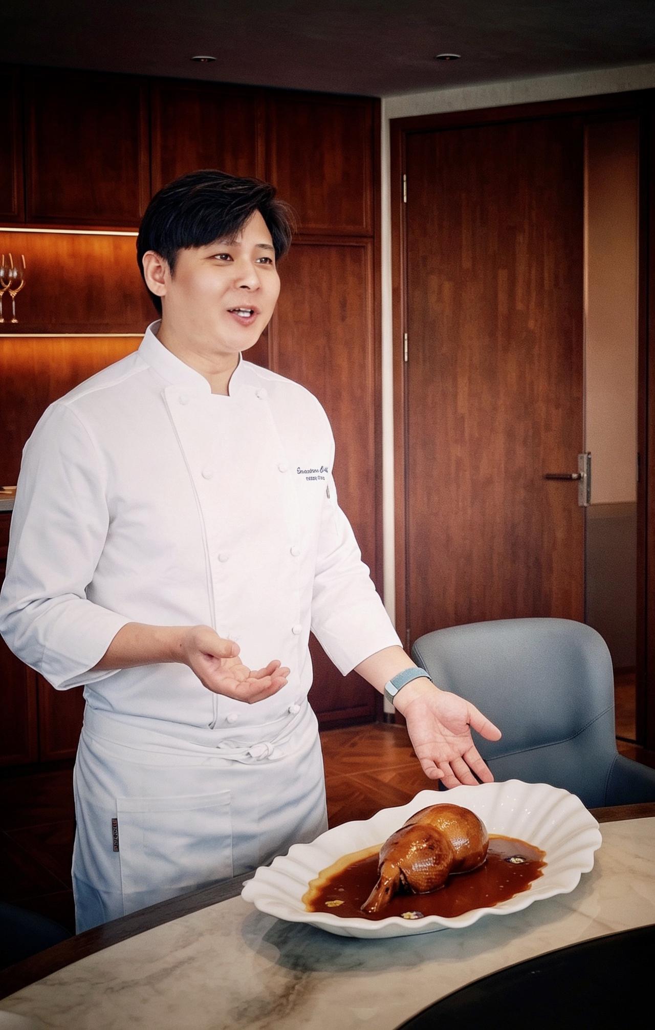 这只福禄鸭，吃的是彩头还是噱头？哇～这只福禄鸭一上桌，我们都忍不住喊出声……