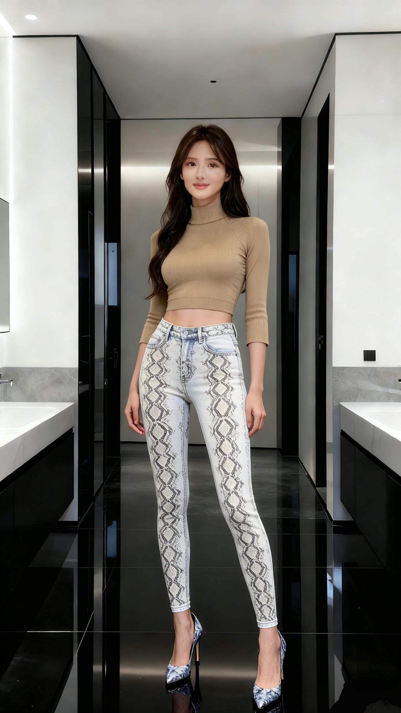 你喜欢哪一种气质的美人?身材很完美！穿搭很时尚。