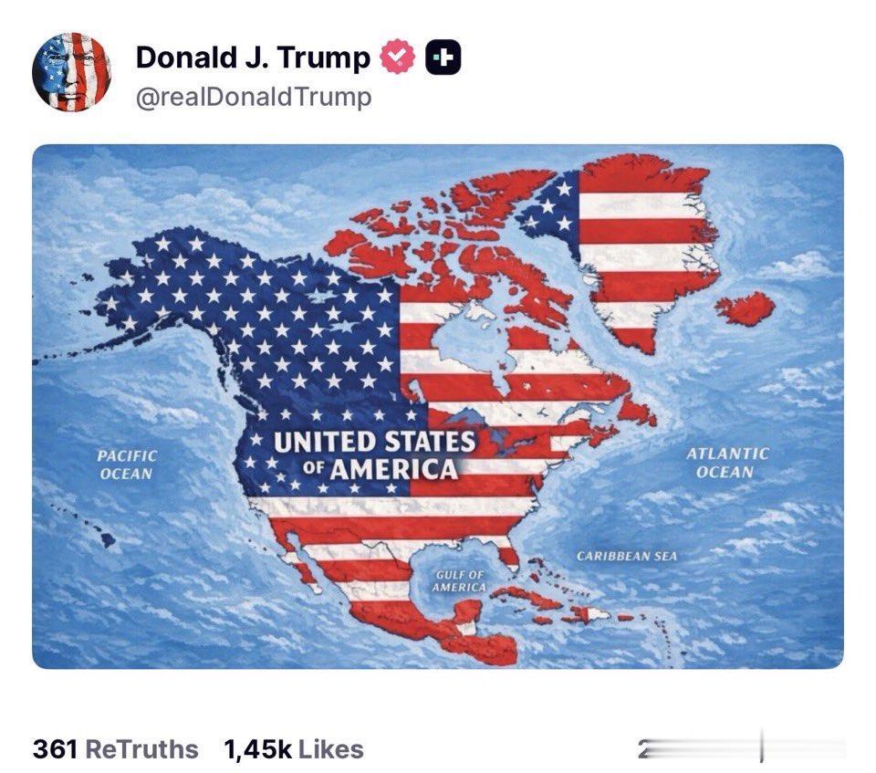 特朗普发了这张地图！西方媒体没有一个敢吱声，因为他们知道美国真敢，并且特朗普已经