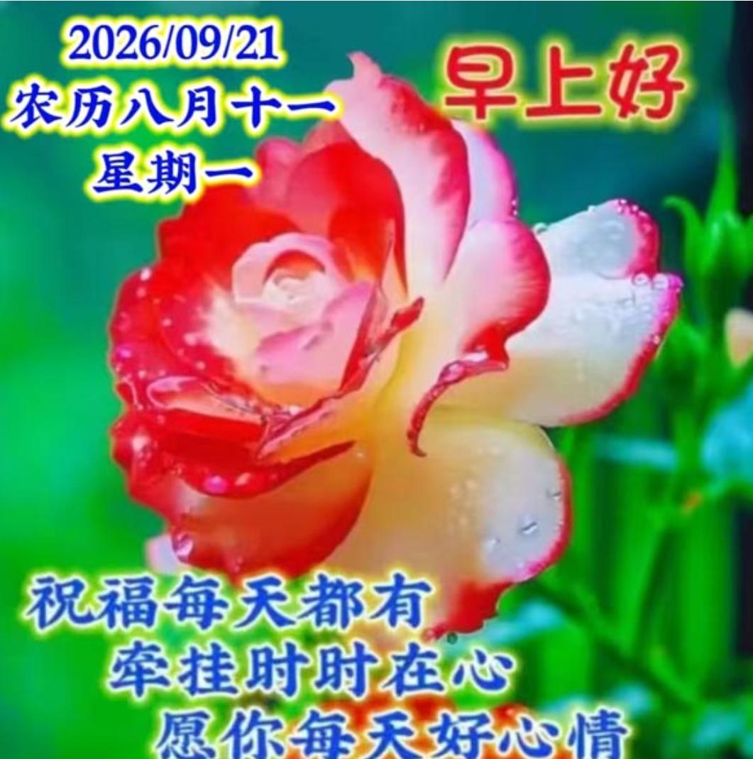 周一吉祥，早安问候；相互牵挂，温暖心房；真诚祝福，平安喜乐；言语不多，心愿