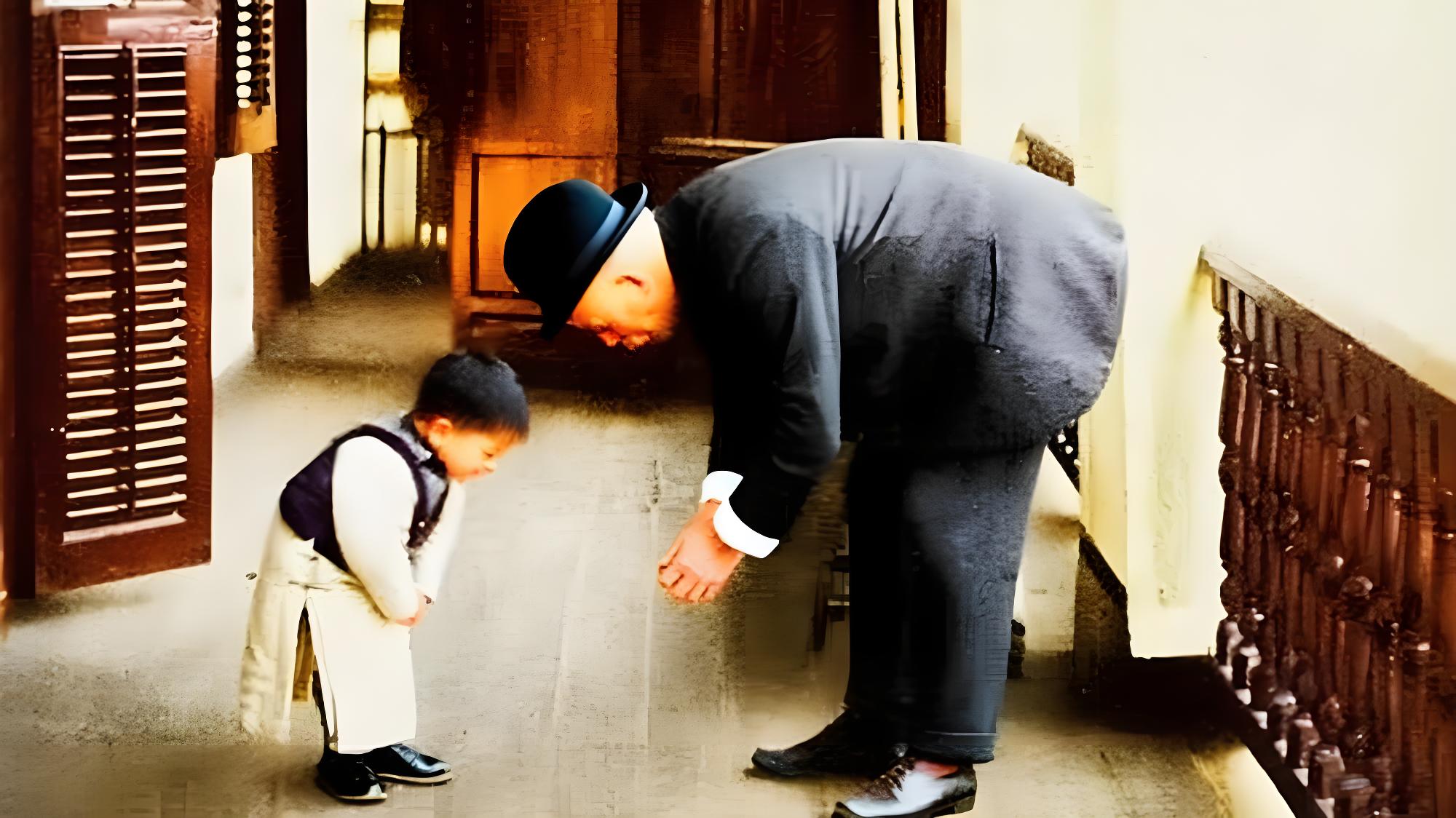 清末民初时，来华创办广济医院的英国医学博士梅藤更先生，一日在医院内查房，一名四五