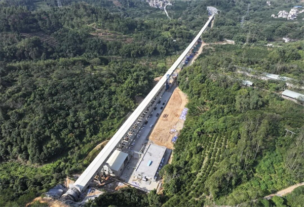 超级大矿! 广东储量13亿吨砂石项目长胶廊道关键工程空载试运行