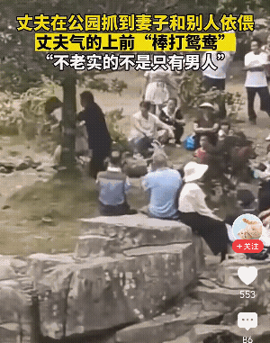这个男人真是“稳准狠”，知道苍蝇不叮无缝的蛋。真是解气了。公园里的这一幕，现