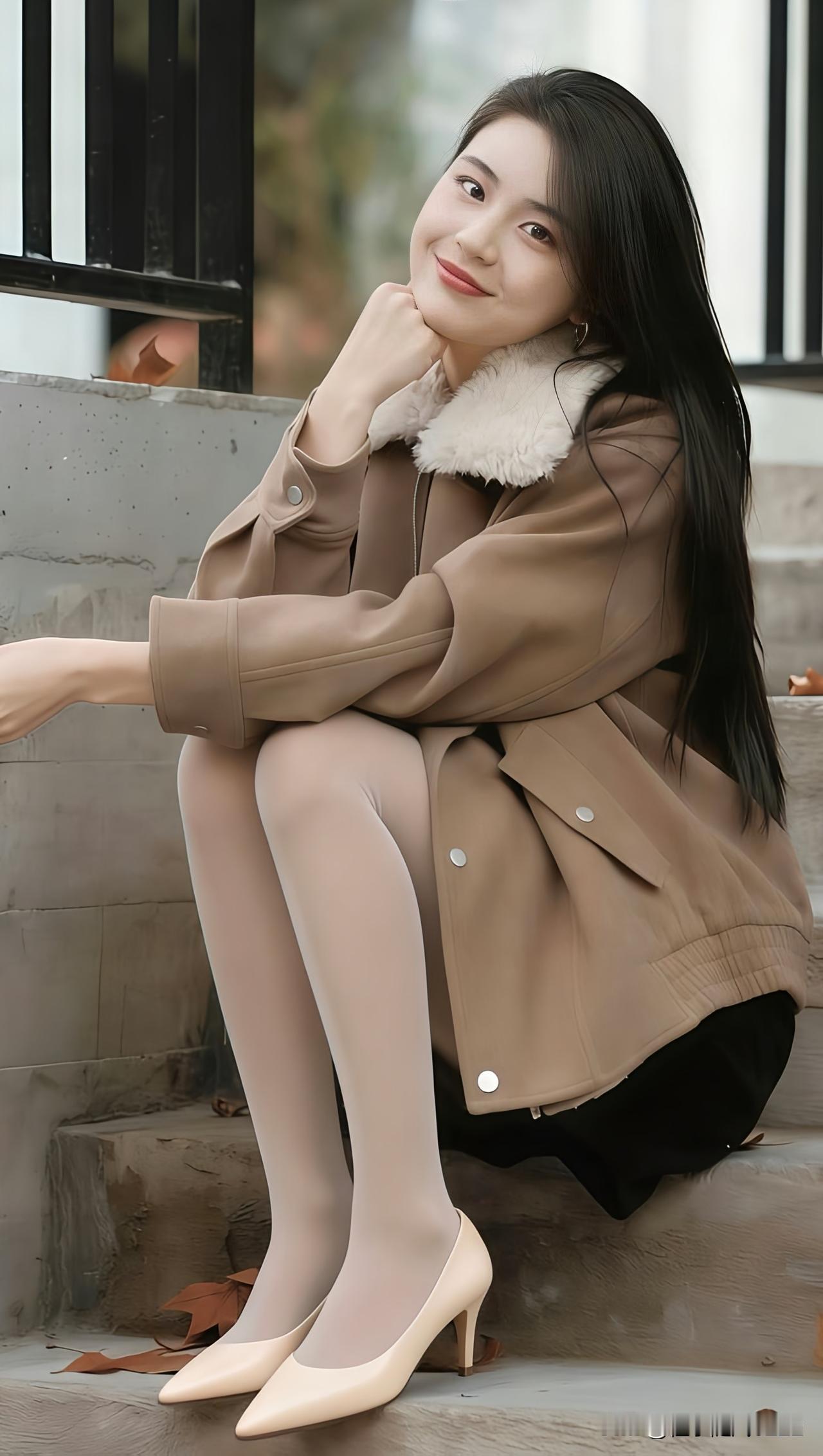 秋日暖阳下的优雅穿搭，温柔甜美，尽显气质