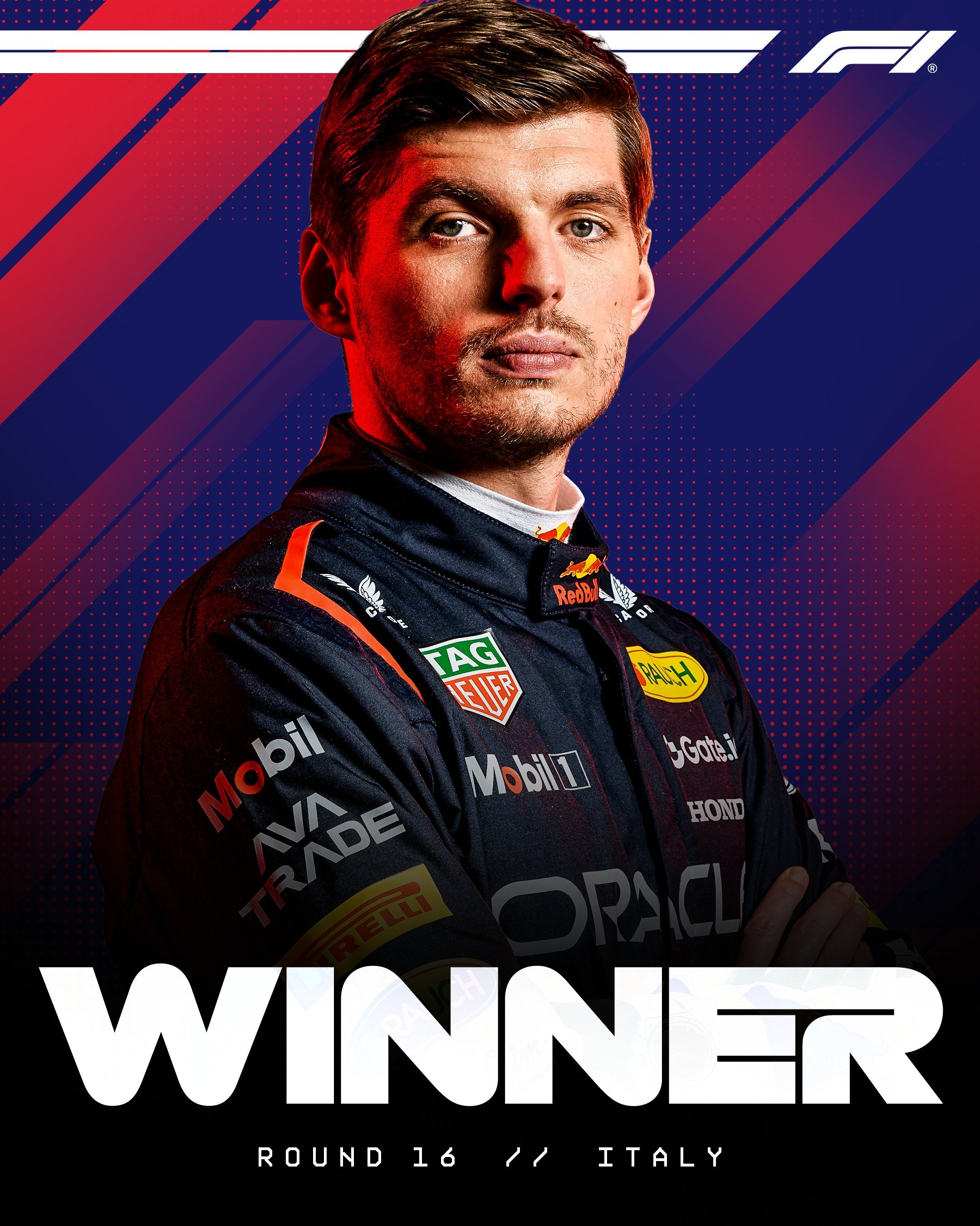 维斯塔潘夺F1意大利站冠军潘子统领全场PoleToWin斩获赛季第三冠，法
