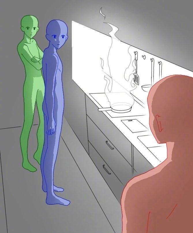 最近推特上玩的很火的“借厨房一用”梗图​​​