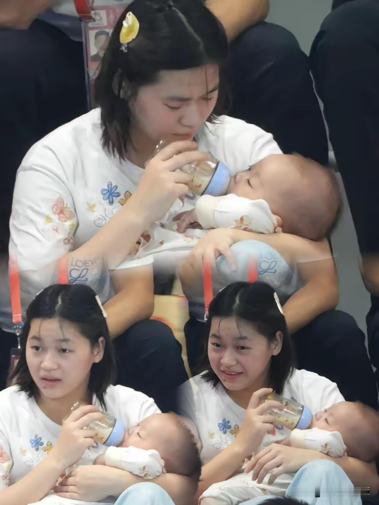 世界冠军也逃不过德华，全红婵一边比赛一边带娃喂奶，画面太搞笑～～她是真的没有冠军