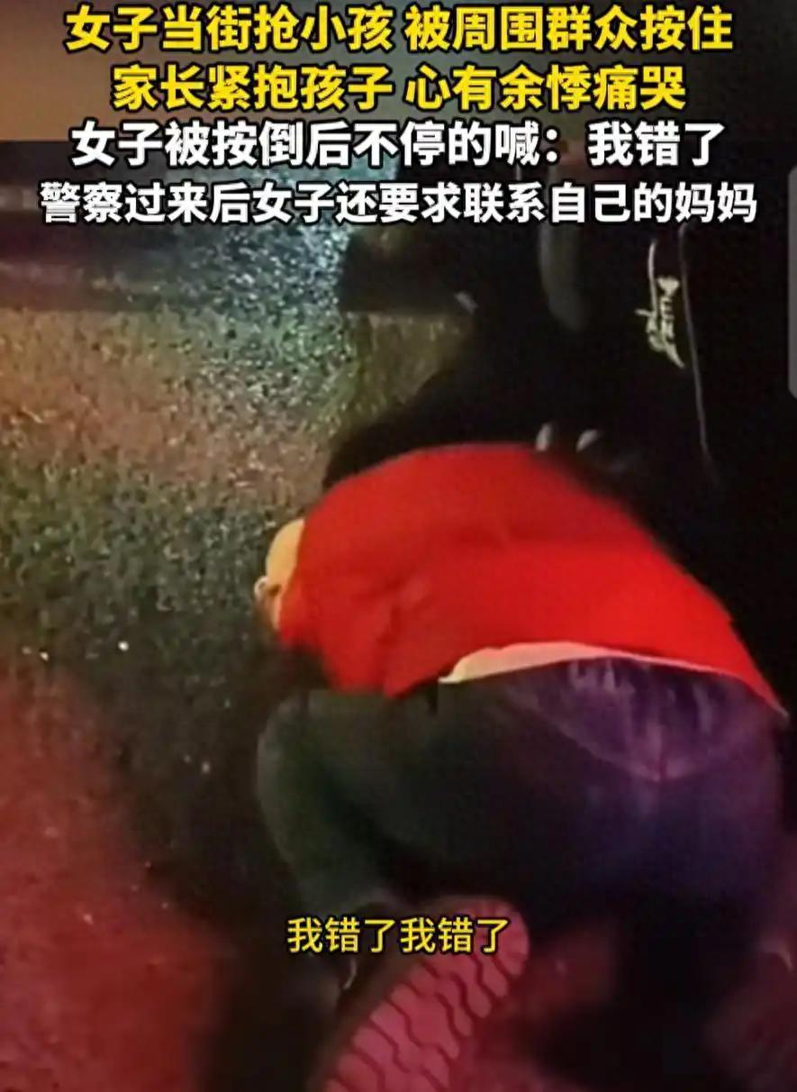 邵阳街头惊现“抢小孩”？女子被按倒哭喊认错！真相藏着太多惊魂乌龙“抓住她！