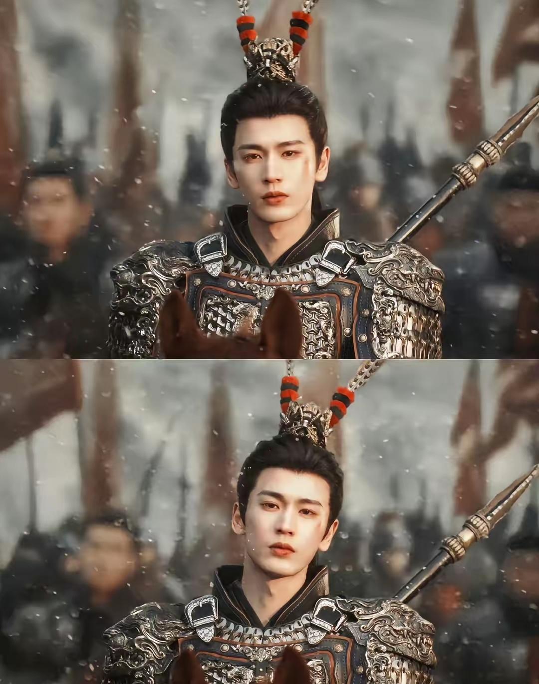 张凌赫被群嘲是“粉底液将军”。最近他在《逐玉》里的造型出圈了，头戴雉鸡翎冠，