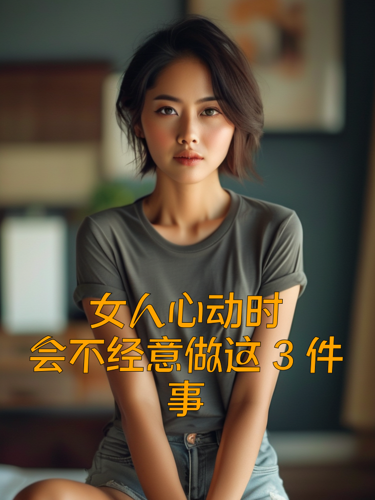 女人心动时，会不经意做这3件事