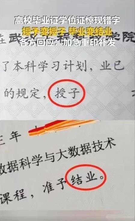 毕业季本是开心的时刻，可湖北武汉和湖南长沙两所高校却闹了大笑话。武汉工程科技学院