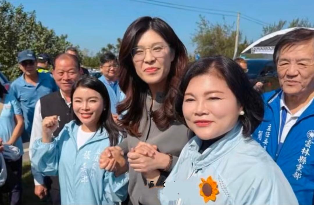 郑丽文有大智慧！这次回云林紧紧握住两人的手！把姿态放的足够低了。她主动去